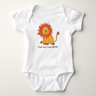 T-shirts Leão de Cute pode Ilustração Laranja ROAR