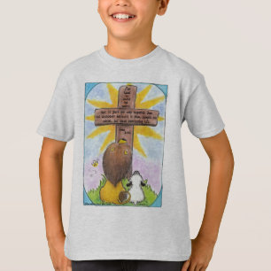 T-shirts Leão e Lamb na cruz