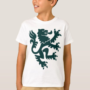 T-shirts Leão heráldico 01 - verde escuro