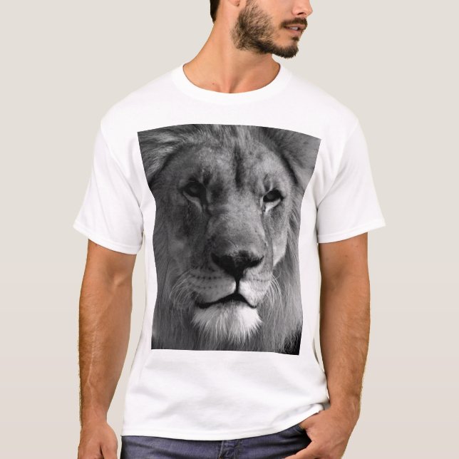 T-shirts Leão preto e branco (Frente)