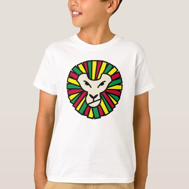T-shirts Leão Rastafari - Maneiro Colorido (Frente)