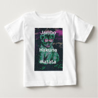 Leão Verde com Óculos Rosa "Hakuna Matata" Arte
