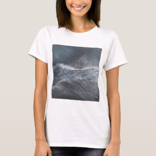 T-shirts Lebreiro do HMS em uma tempestade fora do chifre