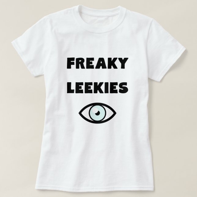 T-shirts Leekies Freaky - olho branco (Frente do Design)