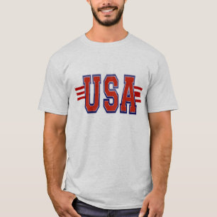 T-shirts Legal e Esportivo Patriótico EUA Listras Vermelhas