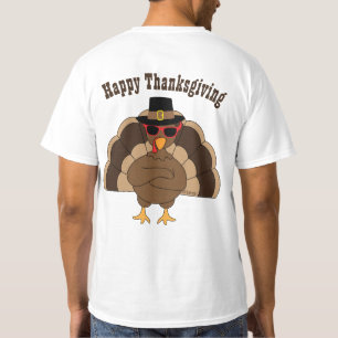 T-shirts Legal Turquia com óculos de sol Feliz Ação de G