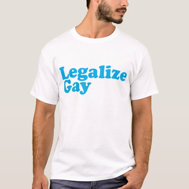 T-shirts Legalize azuis bebés alegres (Frente)