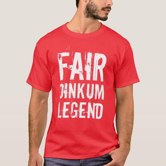 T-shirts Legenda Dinkum Justa Branca (Frente)