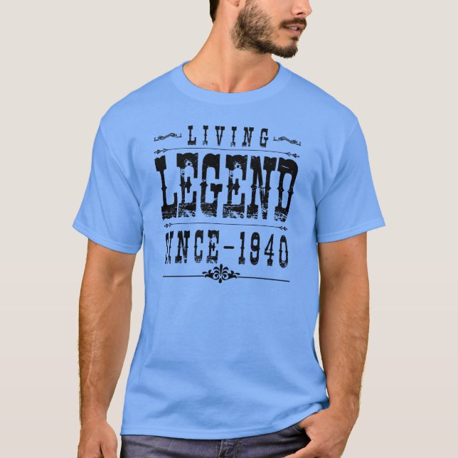 T-shirts Legenda viva desde 1940 (Frente)
