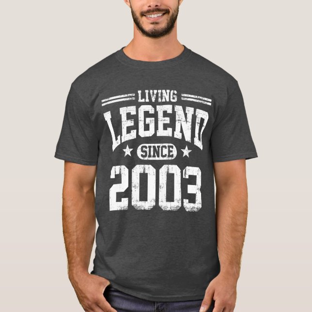 T-shirts Legenda viva desde 2003 (Frente)