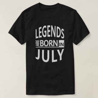 T-shirts Legendas engraçadas/legal do aniversário de julho