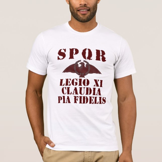 T-shirts Legião leal de 11 Claudius a 11a - Eagle romano (Frente)
