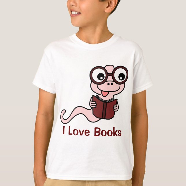 T-shirts Leia um Mês do Livro: Adoro Livros (Frente)