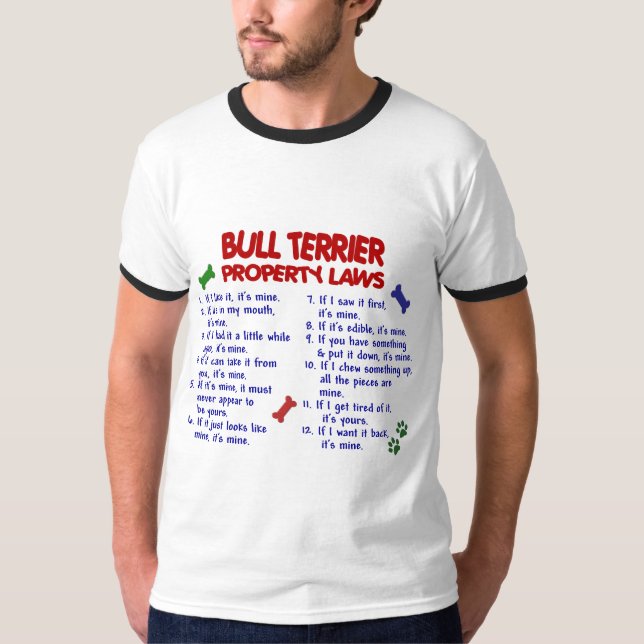 T-shirts Leis 2 da propriedade de BULL TERRIER (Frente)