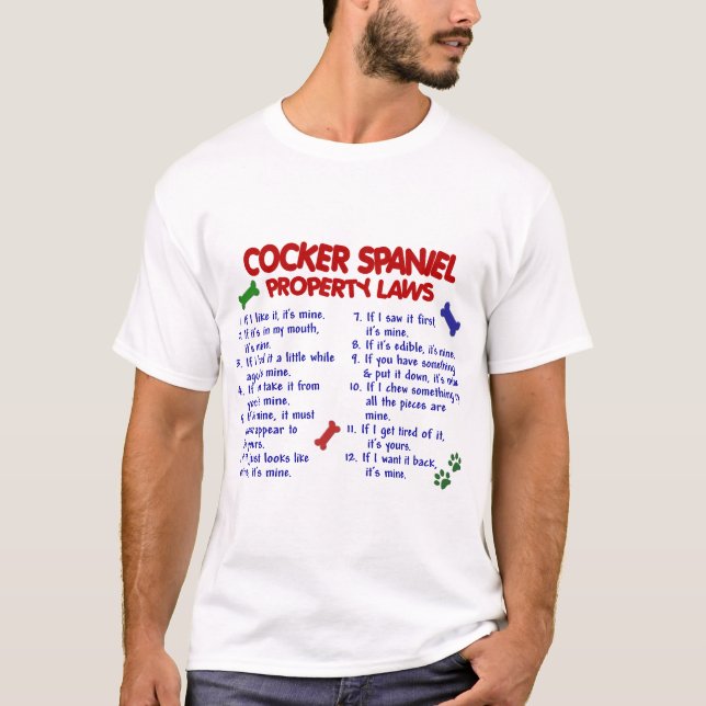 T-shirts Leis 2 da propriedade de COCKER SPANIEL (Frente)
