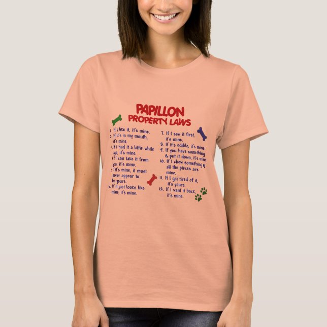T-shirts Leis de propriedade do PAPILLON 2 (Frente)