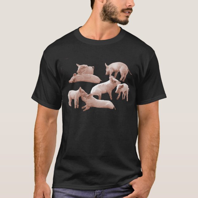 T-shirts leitão, porco, (Frente)