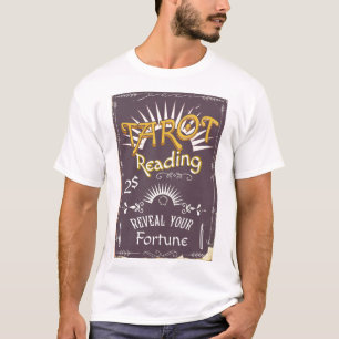 T-shirts Leitor de Tarot impressão vintage