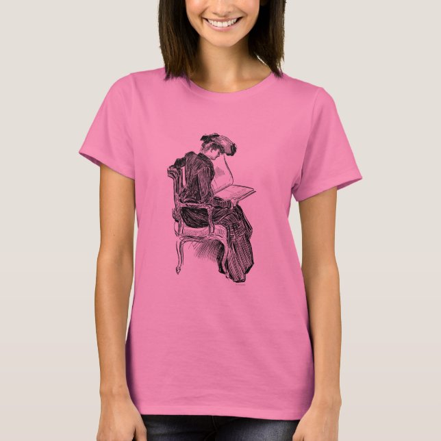 T-shirts Leitura de Garota Gibson (Frente)