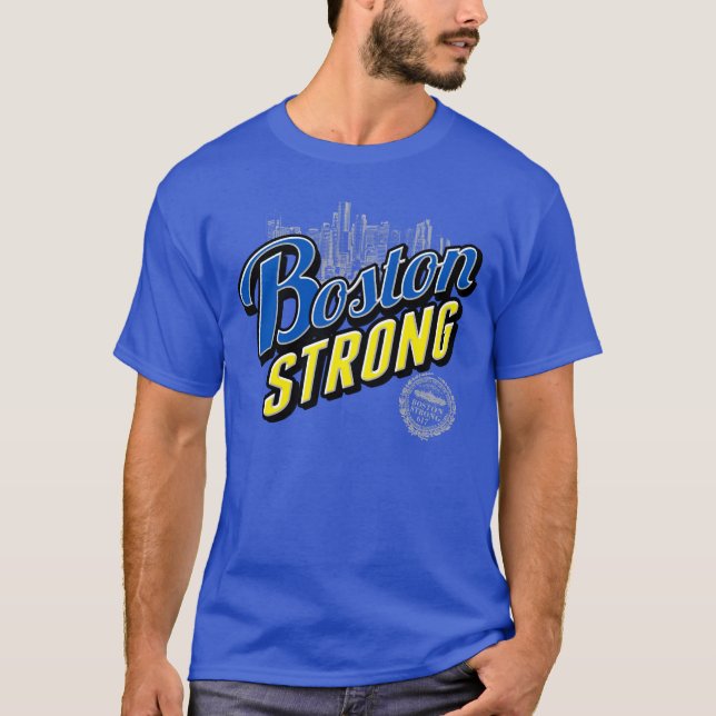 T-shirts Lembranças Fortes Da Cidade De Boston (Frente)