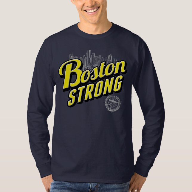 T-shirts Lembranças Fortes Da Cidade De Boston (Frente)