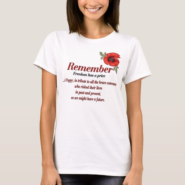 T-shirts Lembrar Poppy (Frente)