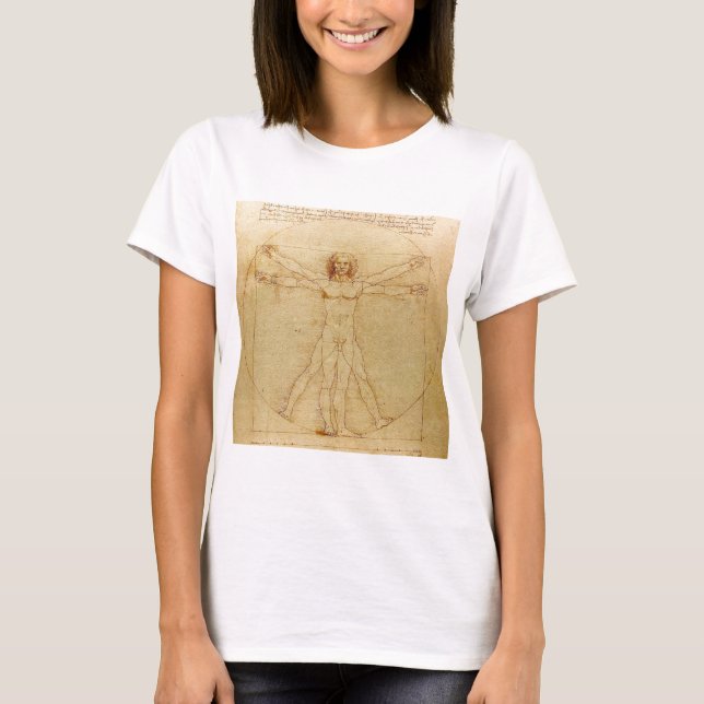 T-shirts Leonardo da Vinci , Vitruvian Man (Frente)