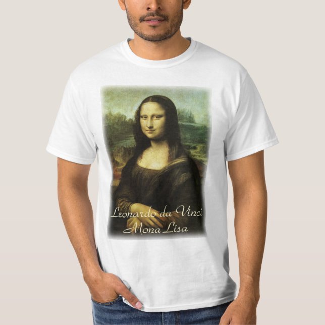 T-shirts Leonardo da Vinci's Mona Lisa, Arte Renascentista (Frente)