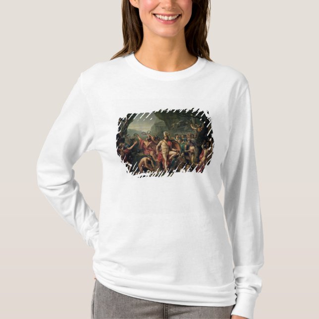 T-shirts Leonidas em Thermopylae, 480 BC, 1814 (Frente)