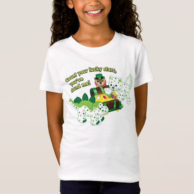 T-shirts Leprechaun de Webkinz
Gato do trevo
Dino (Frente)