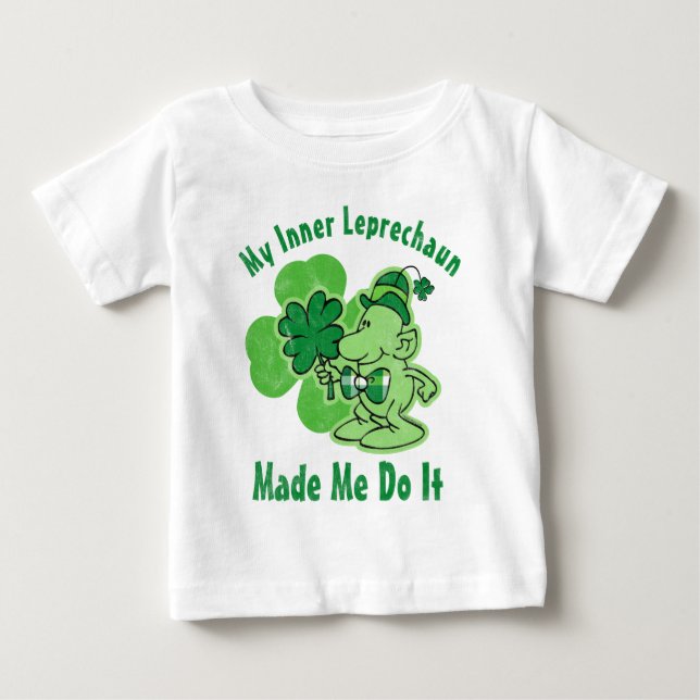 T-shirts Leprechaun interno da xadrez (Frente)