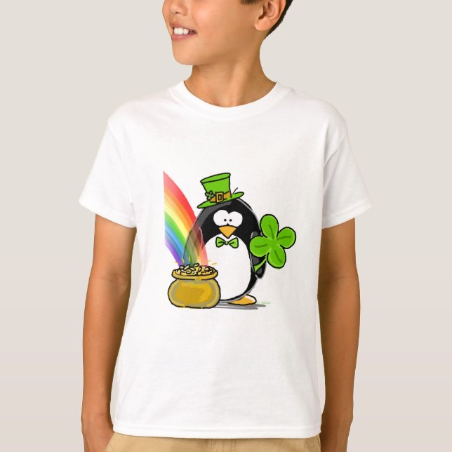 T-shirts Leprechaun Penguin (Frente)