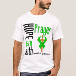 T-shirts Lesão cerebral traumático da oração da fé do 
