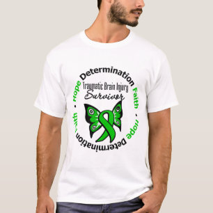 T-shirts Lesão cerebral traumático v2 do sobrevivente