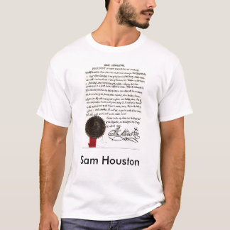 T-shirts Letra 1843 de Sam Houston