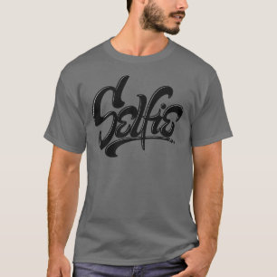 T-shirts Letra de Arte Selfie Street do Grafite de skate
