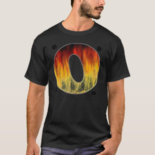 T-shirts Letra flamejante O