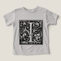 Letra I Monograma Medieval Arte Nova