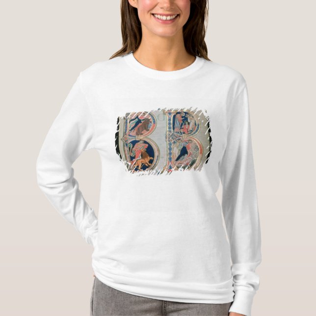 T-shirts Letra inicial "B" Beatus vir - Blessed é (Frente)