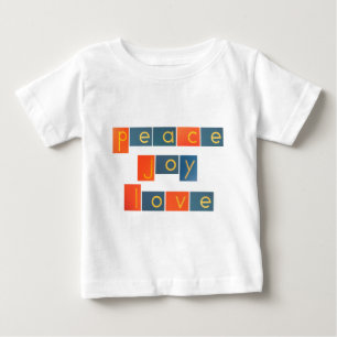T-shirts Letras da lixa do AMOR da ALEGRIA da PAZ