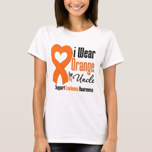 T-shirts Leucemia eu visto a laranja para meu tio