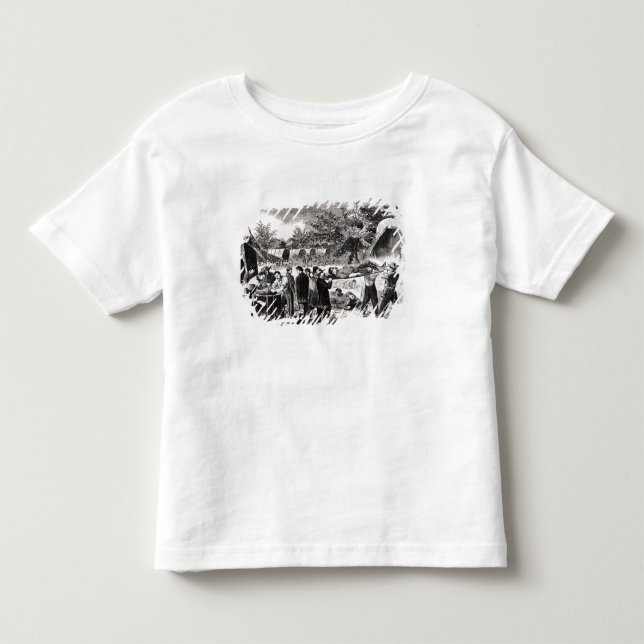 T-shirts Levando fora o ferido após o Antietam (Frente)