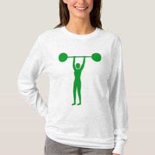 T-shirts Levantamento de peso 02 - verde de grama