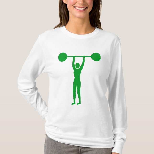 T-shirts Levantamento De Peso 02 - Verde-Grama (Frente)