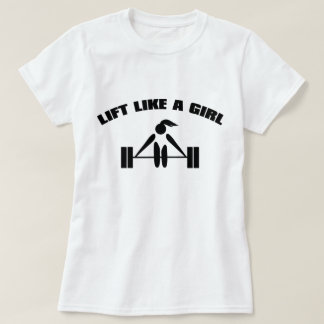 T-shirts Levante como uma menina - preto