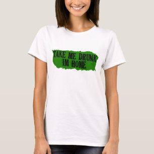 T-shirts Leve-me Bebado Green Women's
