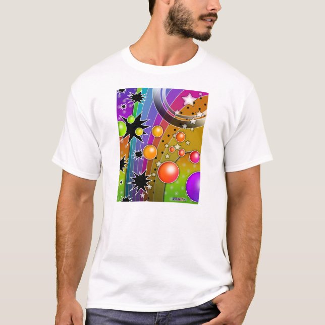 T-shirts leves - BIG BANG BLACK HOLES POP ART (Frente)