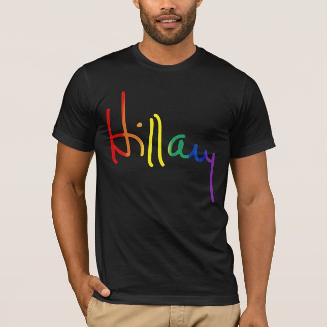 T-shirts LGBT para Hillary Clinton (Frente)