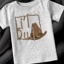 T-shirts Li Dude Little Western Hat Cowboy