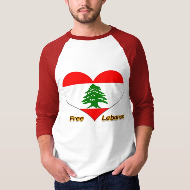 T-shirts Líbano livre (Frente)